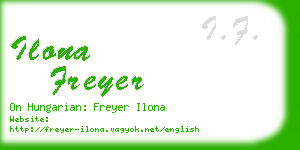 ilona freyer business card